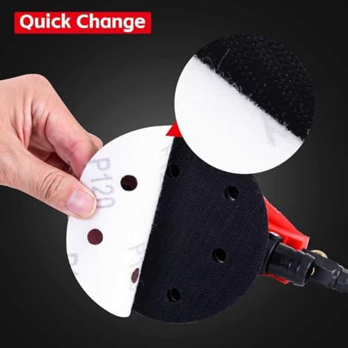 Autolock Air Random Orbital Sander with Extra 5"&6" Backing Plate 1pcs