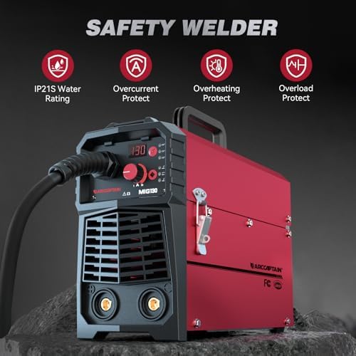 ARCCAPTAIN 130A Flux Core Welder MIG Welder 110V Gasless MIG Stick Lift TIG
