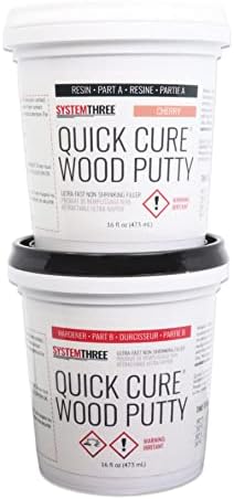 System Three Quick Cure Putty, Cherry, Quart Kit