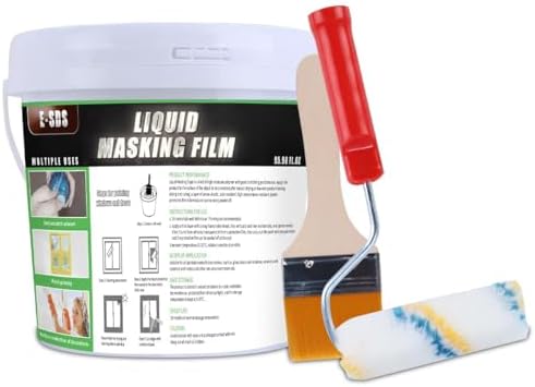 E-SDS Masking Liquid Tape, 96 fl.oz Transparent Peelable Coating for Window