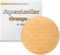 Super Assilex Flexible 6 inch Sanding Discs, Orange K-1200, No Holes, Hook & Loop, 193-1508, 25 Discs