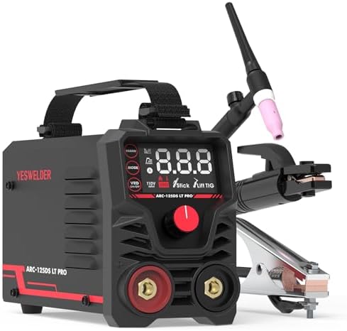 YESWELDER 125Amp Mini Stick Welder ARC Welding Machine with Lift TIG Torch