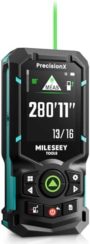 MILESEEY S50 Green Laser Distance Meter, 400 ft Laser Measure, P2P
