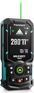 MILESEEY S50 Green Laser Distance Meter, 400 ft Laser Measure, P2P