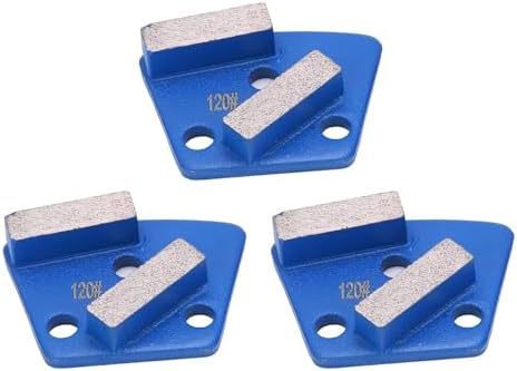 Concrete Floor Grinding Disc,Replacement Trapezoid Diamond Grinding Shoes, Floor Grinder Blades 120 Grit Medium Bond,Compatialbe with Iron Horse, Warrior, Xtreme Polishing & ASL Grinders, Pack of 3
