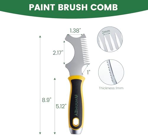 VOOMEY 5-in-1 Paint Roller Cleaner Tool with Hammer Base & Brush Comb