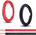 2 Gauge Battery Cable, 5FT Red + 5FT Black 2 AWG Pure Copper Wire Welding Cable, for Automotive, Battery, Solar and Generator, Standard USA OFC Wire