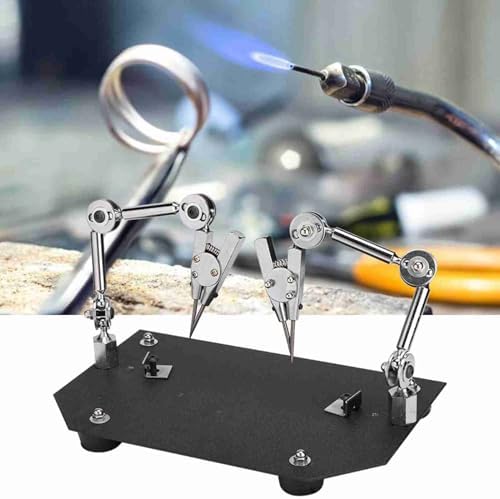 Welding Work Clip, Auxiliary Jewelry Soldering Clamp Angle Adjustable Steel Tool for Repairing Microelectronics Modeling, Small Object Observation