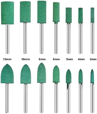 100pcs Abrasive Rubber Mounted Points 3mm Shank Grinding Polishing Buffing Wheel Burr Electric Grinder Replacement for Rotary Tools Angle Grinder Sanding Disc(Mix(Cylinder Bullet))