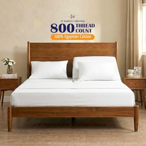 JS Sanders Collection Split Head Sheet Set 4PC King Size, White