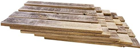 Rustic Weathered Reclaimed Wood Planks for DIY Crafts, Projects and Decor (20 Planks - 24" Long)