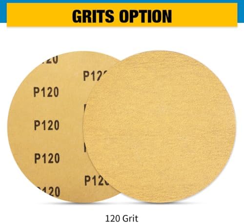 S SATC 400 PCS PSA Sanding Discs Round Adhesive Backed Sandpaper Roll 6 Inch 120 Grit Sander Attachment for Drill Self Stick Aluminum Oxide Automotive Sandpaper