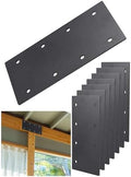 8 Pcs Ultra-Thick Straight Mending Plate, 9.25" x 4.5" Extreme Weatherproof Flat Bracket, Heavy Duty Steel I-Shape Timber Connector for 6x6 8x8 Lumber, Outdoor Pergola, Deck & Cabin
