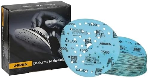 Mirka Galaxy Multifit 6 Inch Ceramic Discs, 1500 Grit, Hook & Loop, 50 Pack