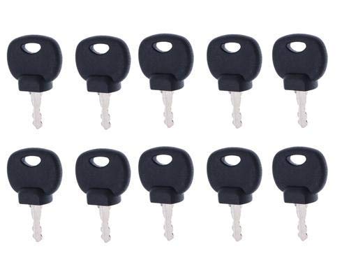 JEENDA Ignition Keys 14707 14607 14603 5755124 8035807 Compatible with Bobcat New Holland Industrial JCB Bomag Hamm Roller Compaction Dynapac Terex Vibromax Volvo Ford Moxy 85804675 05755125