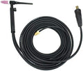 SÜA - 17FV Series - 150 Amp - Air Cooled - Flexible Head TIG Torch with Valve - 25 feet 2-Piece Cable - Dinse 35-70 Connector