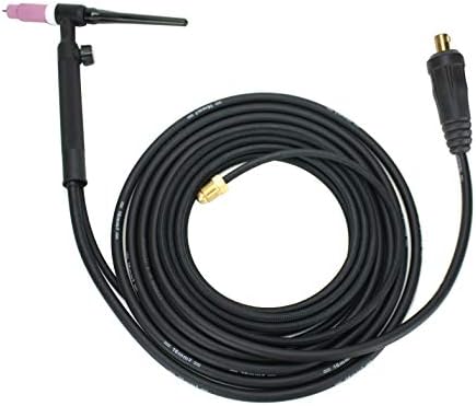 SÜA - 17FV Series - 150 Amp - Air Cooled - Flexible Head TIG Torch with Valve - 25 feet 2-Piece Cable - Dinse 35-70 Connector