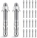 Moxweyeni 20 Pcs 1/2" X 4-1/2" Zinc Plated Wedge Anchors for Concrete