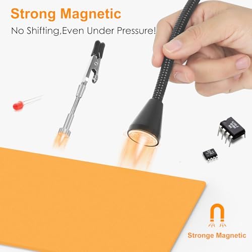 NOEVSBIG Magnetic Helping Hands Soldering Station with Large Base, Heat-Resistant Mat, 6 Flexible Arms, Cutting Mat & Ruler – Versatile Helping Hands Tool for DIY, Electronics Repair, and Crafting
