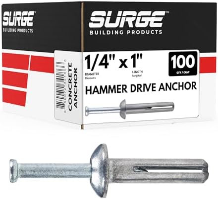 1/4" x 1" Hammer Drive Nail in Concrete Anchor (Box of 100)