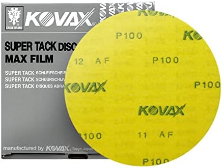 MaxFilm Ultra Premium 6 inch Sanding Discs, P100, 0 Holes, Hook & Loop, 520-0100, 50 discs