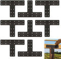 8 Pack T Post Timber Frame Brackets, 14"x10" T Flat Mending Plate