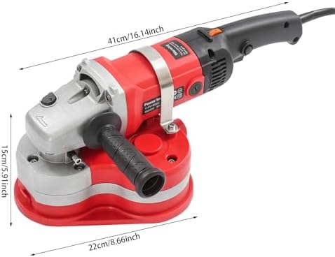 Electric Diamond Floor Grinder Polisher Machine, 3800W Electric Concrete Floor Grinder,6-Speed Adjustable, with 3 Diamond Wheels for Concrete, Marble, Granite, Cement & Thinset Removal