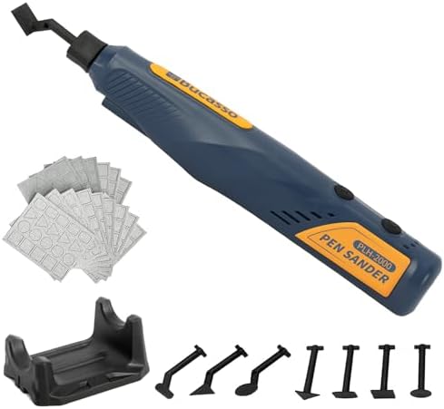 Cordless Pen Sander, 5-Speed and USB Charging with LED Light, Multi-Purpose Power Tool, Mini Power Sander for Sanding, Polishing, Finishing, DIY Crafts