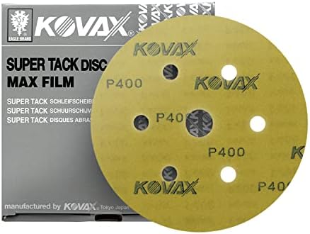MaxFilm Ultra Premium 6 inch Sanding Discs, P400, 7 Holes, Hook & Loop, 521-0400, 50 discs