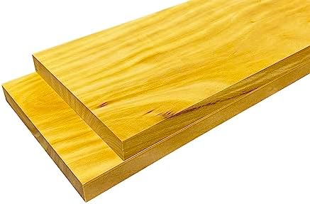 Barrington Hardwoods Yellow Heart Lumber Boards 3/4" x 6" (2pcs) (3/4" x 6" x 12")