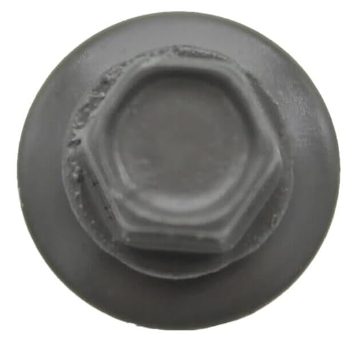 Metal Roofing Screws: (2000) 10 x 1-1/2" Charcoal Hex Head Sheet Metal Roof Screw. Self Starting Metal to Wood siding Screws. EPDM Washer. Colored Head