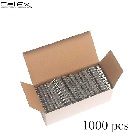 1000x Collated Concrete Nails 1 Inch (25mm) for Hilti BX 4 (BX4) Cordless Concrete Nailer, B4 MX Collated Strip, Full Round Head Hardened Steel Pins for Metal Track, Drywall & Concrete