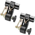 VEVOR Ladder Rack Ratchet Straps, 2'' Black Round Tube Mount, 1.5'' Wide x 7.5' Long Black Ladder Rack Straps with Double J-Hooks, 500 lbs Load Heavy Duty, Cargo Buckle Lock Strap (2 Pack)