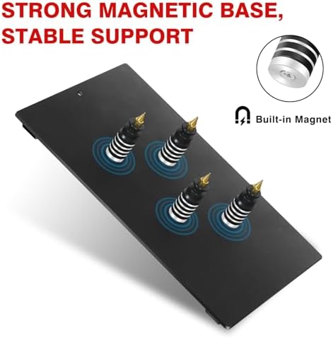 Magnetic Helping Hand, Soldering Helping Hands, 4 PCB Pillars Circuit Board Holder with Flexible Metal Arms Heavy Duty Base Electronic Repair Tool