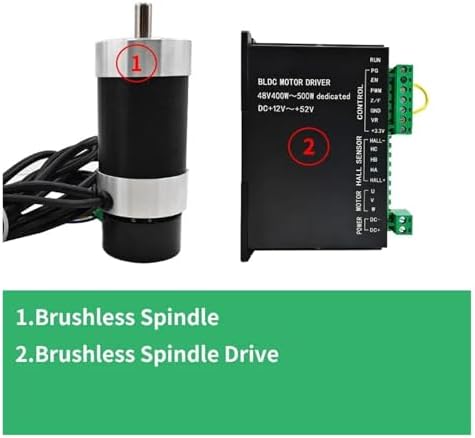 48V500W-2 Brushless Spindle 48V 500w ER11 Brushless DC Spindle Built with 57MM Clamp Bracket