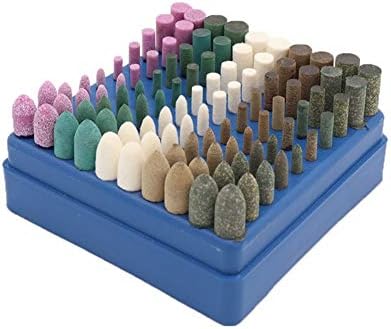 Abrasive polishing tools 100pcs Assorted Mounted Point Grinding Stone Head Wheel Rubber Leather Polishing Tips fit Electric Grinder Rotary Tool (Color : 8L, Size : 3.0m shank)