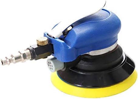 Professional Air Random Orbital Sander, Heavy Duty Dual Action Pneumatic Palm Sander (5 inch, Blue)