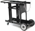 Foxngear Heavy Duty Welding Cart for TIG MIG Welder Plasma Cutter, Large 3-Tier Welder Cart with Gas Bottle Storage, Swivel Caster Wheels, Steel, Black