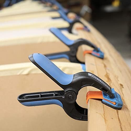 Rockler Bandy Spring Clamps (3-Pair) One-Handed Nylon Clamp Set