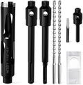 Diamond Core Drill Bit 1-1/2"(38mm) with Pilot Bit & Adapters (SDS Plus & Hex) – Upgraded Welded Segments, 8.6" Depth – for Concrete, Solid Brick, Hollow Brick, Masonry & More