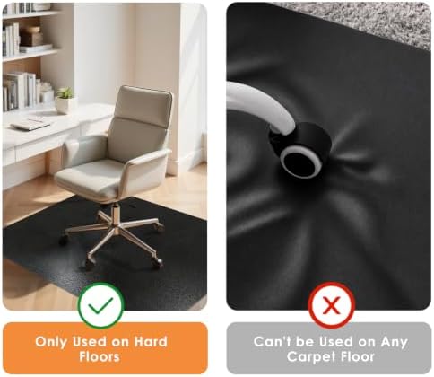 Kuyal Chair mat for Hardwood Floor 36 x 55 inches Rectangle Floor Mats