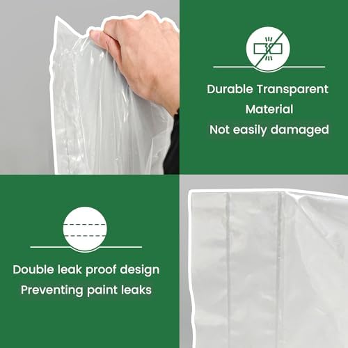 Voomey 18 Inch Paint Tray Liners, Plastic Paint Tray Liner 5 Packs for 18 inch Paint Roller Kit, Disposable for Quick Cleanup