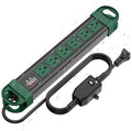 HHSOET GFCI Outdoor Power Strip Weatherproof IPX6 Waterproof, Green 15FT