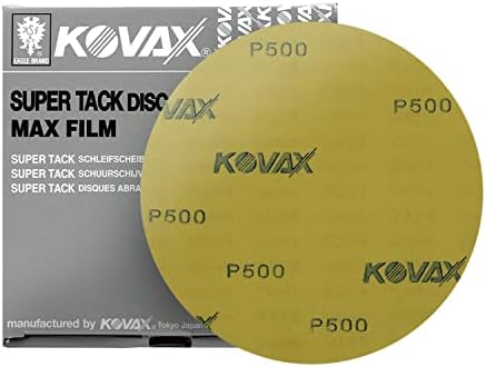 MaxFilm Ultra Premium 6 inch Sanding Discs, P500, 0 Holes, Hook & Loop, 520-0500, 50 discs