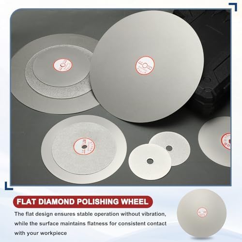 10 Inch x 1/2" Arbor Diamond Flat Lap Disc, 320 Grit
