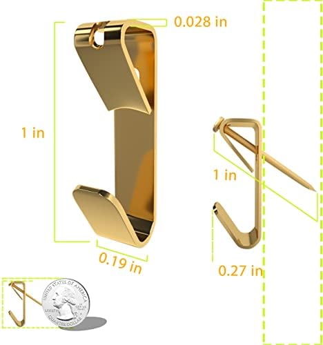 Picture Hangers, Picture Hooks for Hanging Pictures 30LB Frame Hooks Picture Hangers Heavy Duty Hardware Hanger Kit 50Pcs Wooden Wall Painting Hangers Hooks and Nails for Pictures