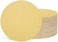 50Pcs Sanding Discs 8In 80Grit Hook and Loop Sandpapers Yellow