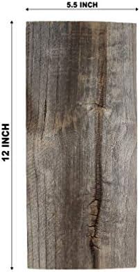 Rustic Weathered Reclaimed Wood Planks for DIY Crafts, Projects and Decor (12 Planks - 5.5" x12)