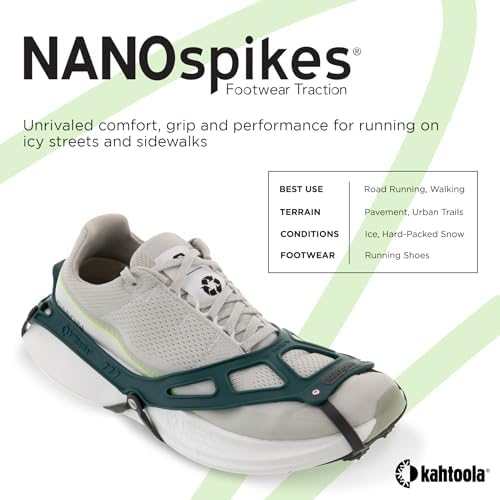 Kahtoola NANOspikes Footwear Traction for Icy Winter Road Running & Walking