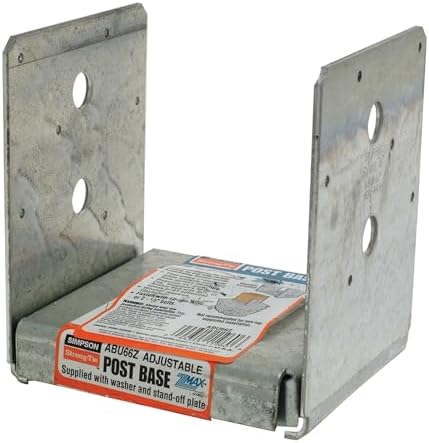 Simpson Strong-Tie ZMAX Galvanized 12-Gauge 6x6 Adjustable Post Base (Pack of 10)
